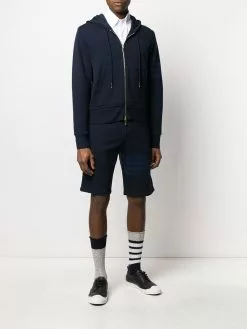 Thom Browne tonal 4-Bar loopback track shorts