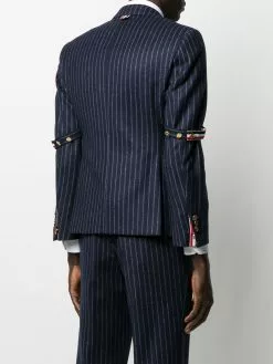 Thom Browne tonal chalk stripe armband jacket