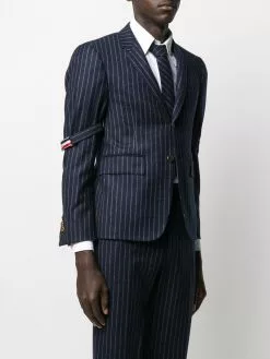Thom Browne tonal chalk stripe armband jacket