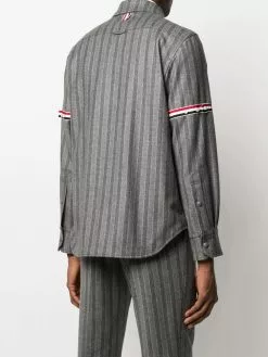 Thom Browne RWB armband snap-front shirt jacket