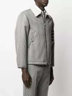 Thom Browne 4-Bar shearling lined flight jacket