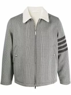 Thom Browne 4-Bar shearling lined flight jacket