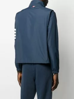 Thom Browne 4 Bar funnel neck zip up jacket lightweight jackets of men 8 Thom Browne 4-Bar funnel neck zip-up jacket
