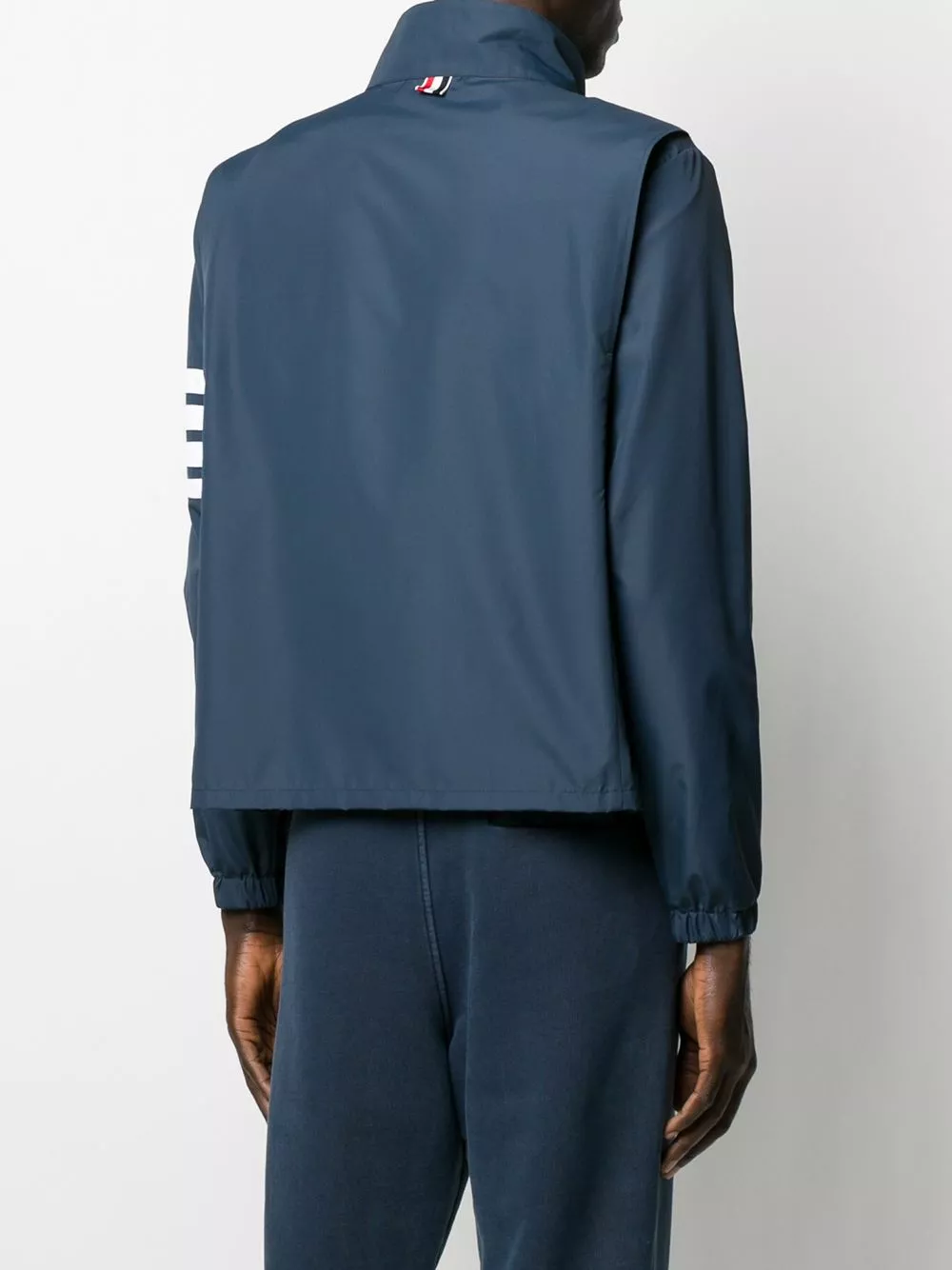 Thom Browne 4 Bar funnel neck zip up jacket lightweight jackets of men 4 Thom Browne 4-Bar funnel neck zip-up jacket