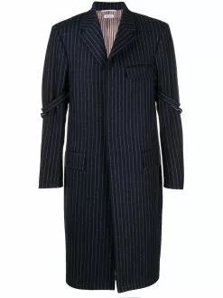 Thom Browne chalk stripe Chesterfield overcoatcoat