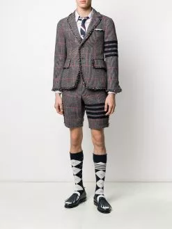 Thom Browne check grosgain armband Oxford shirt