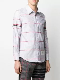 Thom Browne check grosgain armband Oxford shirt
