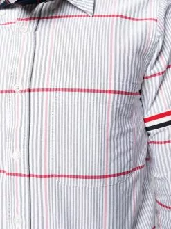 Thom Browne check grosgain armband Oxford shirt