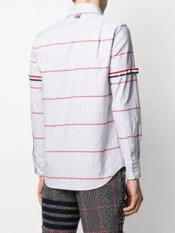 Thom Browne check grosgain armband Oxford shirt