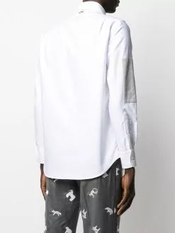 Thom Browne elbow-patch long-sleeve shirt