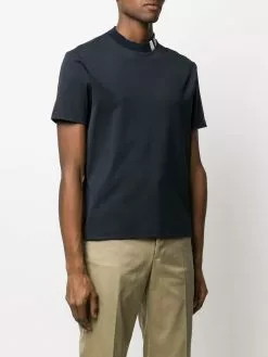 Thom Browne 4-Bar mock neck T-shirt