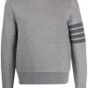 Thom Browne 4-Bar crew-neck loopback-cotton sweatshirt