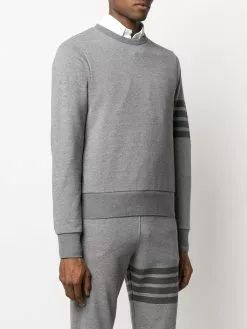 Thom Browne 4 Bar crew neck loopback cotton sweatshirt sweatshirts of men 7 Thom Browne 4-Bar crew-neck loopback-cotton sweatshirt