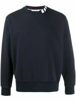 Thom Browne 4-Bar intarsia mock-neck sweatshirt