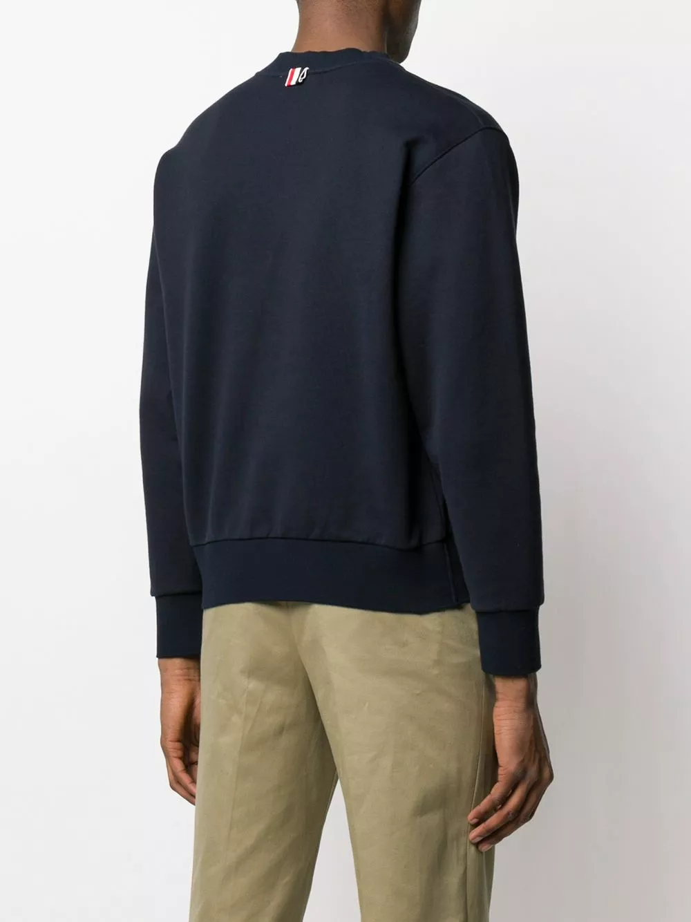 Thom Browne 4 Bar intarsia mock neck sweatshirt sweatshirts of men 4 Thom Browne 4-Bar intarsia mock-neck sweatshirt