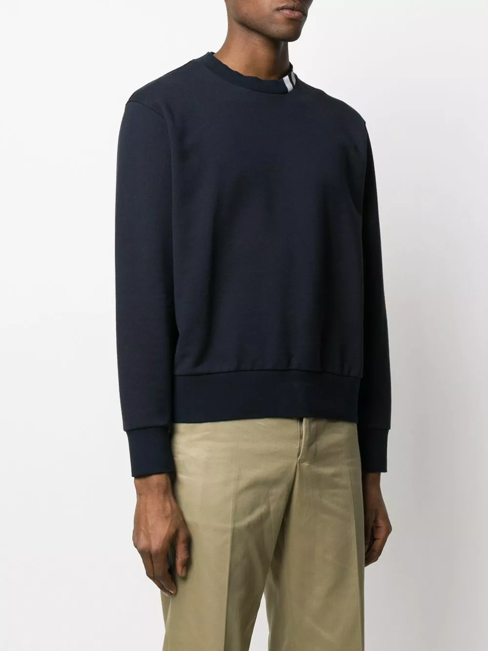 Thom Browne 4 Bar intarsia mock neck sweatshirt sweatshirts of men 3 Thom Browne 4-Bar intarsia mock-neck sweatshirt