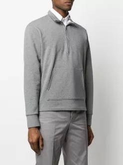 Thom Browne 4-Bar intarsia half-zip sweatshirt