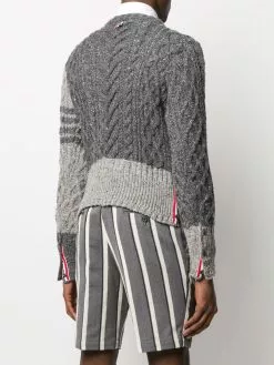 Thom Browne 4-Bar Fun-Mix Aran cable knit jumper