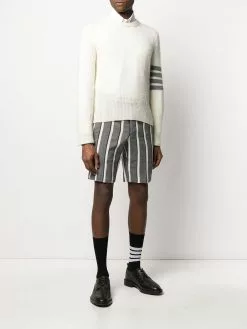Thom Browne 4-Bar crew-neck Shetland wool jumper