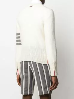 Thom Browne 4-Bar crew-neck Shetland wool jumper