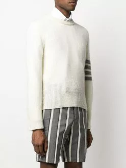 Thom Browne 4-Bar crew-neck Shetland wool jumper