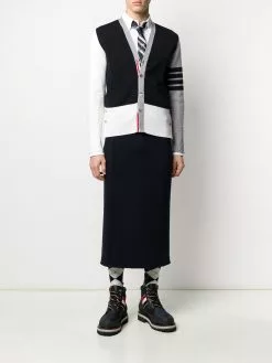 Thom Browne 4-Bar Fun-Mix Shetland wool cardigan