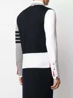Thom Browne 4-Bar Fun-Mix Shetland wool cardigan