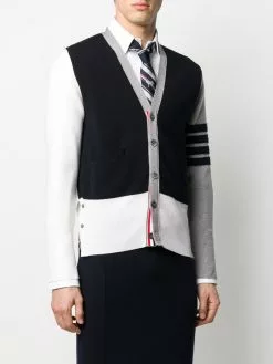 Thom Browne 4-Bar Fun-Mix Shetland wool cardigan