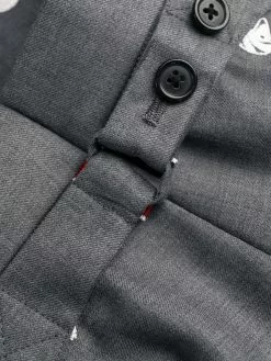 Thom Browne animal-embroidered cropped trousers