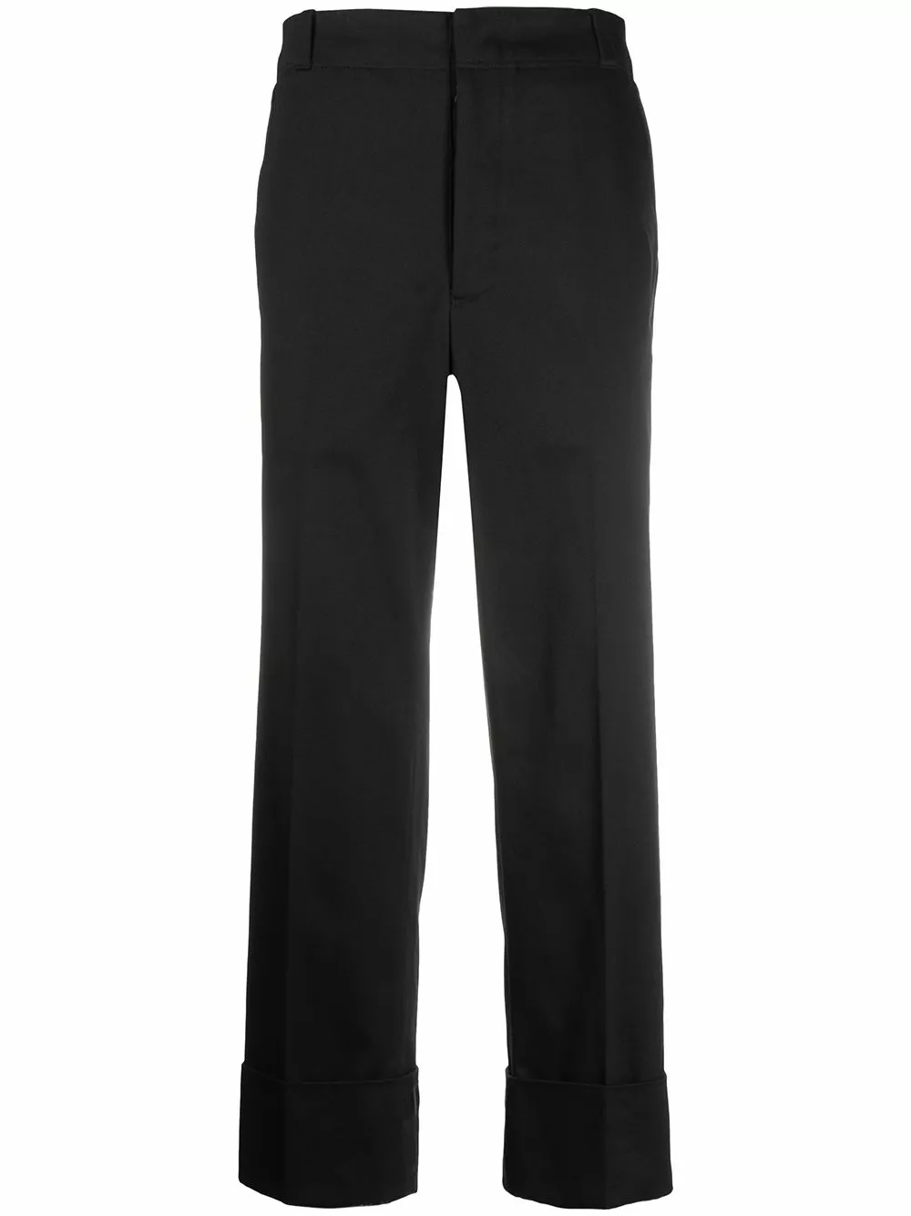 Thom Browne Straight leg twill cotton trousers regular-fit & straight leg pants of men 1 Thom Browne straight-leg twill cotton trousers