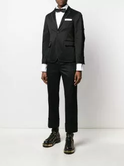Thom Browne straight-leg twill cotton trousers