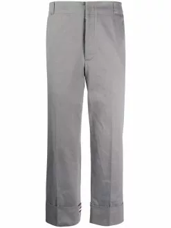 Thom Browne twill beltloop straight trousers