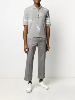 Thom Browne twill beltloop straight trousers