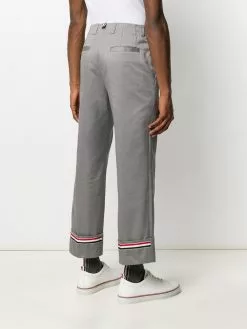 Thom Browne twill beltloop straight trousers