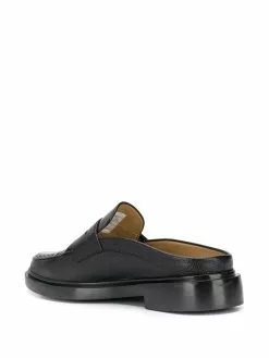 Thom Browne pebbled leather penny loafer mules