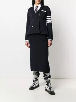 Thom Browne 4-Bar double-face wool double-breasted jacket