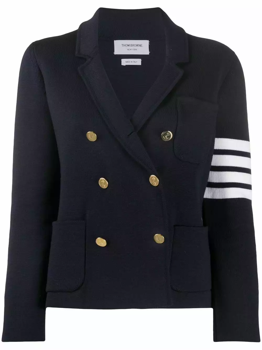Thom Browne 4 Bar double face wool double breasted jacket fitted jackets of women 1 Thom Browne 4-Bar double-face wool double-breasted jacket
