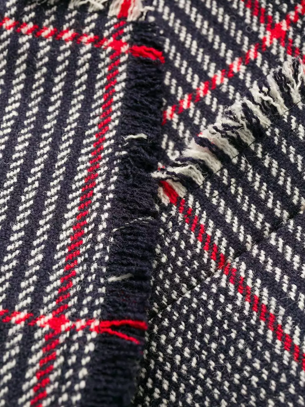 Thom Browne Tricolor hunting tweed single breasted overcoat single breasted coats of women 6 Thom Browne tricolor hunting tweed single-breasted overcoat