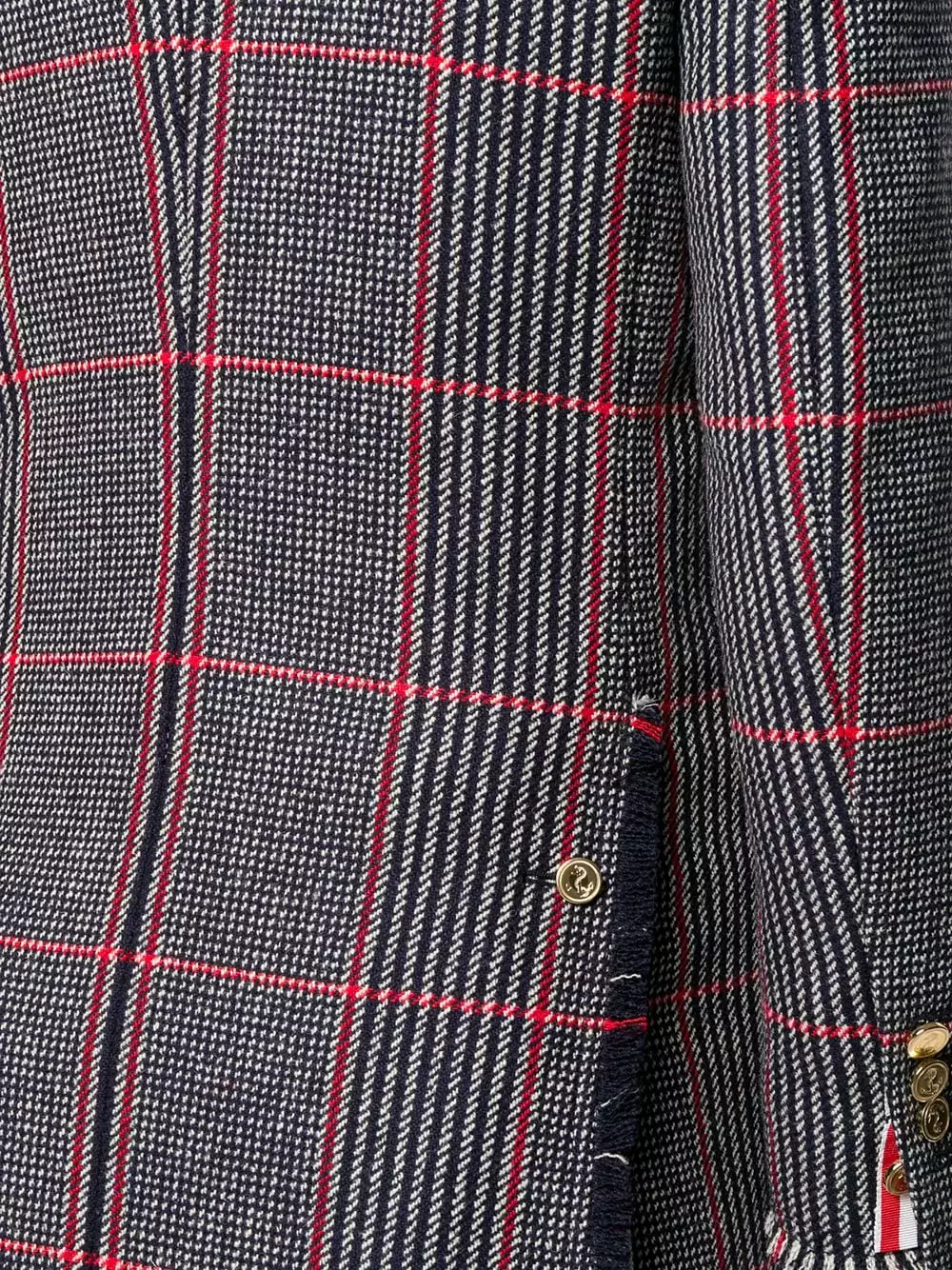 Thom Browne Tricolor hunting tweed single breasted overcoat single breasted coats of women 5 Thom Browne tricolor hunting tweed single-breasted overcoat