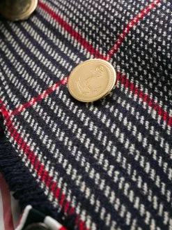 Thom Browne Tricolor hunting tweed single breasted overcoat single breasted coats of women 13 Thom Browne tricolor hunting tweed single-breasted overcoat