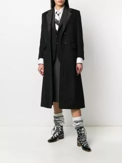 Thom Browne single-breasted cashmere zibeline coat