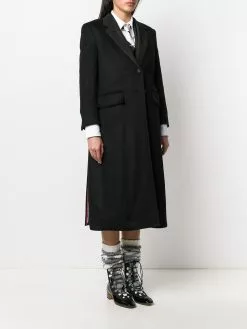 Thom Browne single-breasted cashmere zibeline coat
