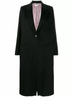 Thom Browne elongated cashemre zibeline sack overcoat