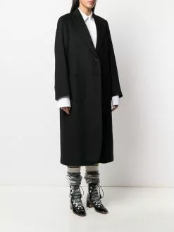Thom Browne elongated cashemre zibeline sack overcoat