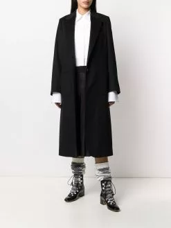 Thom Browne elongated cashemre zibeline sack overcoat