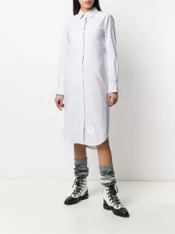 Thom Browne university-stripe Oxford shirt dress