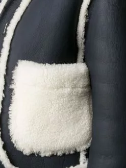 Thom Browne reversible shearling drop-shoulder jacket