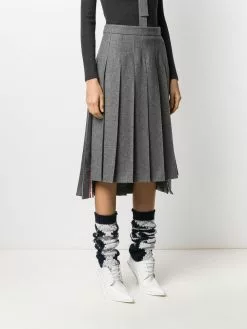 Thom Browne classic flannel pleated skirt