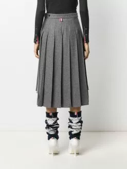 Thom Browne classic flannel pleated skirt