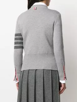 Thom Browne 4-Bar stripe Milano stitch pullover
